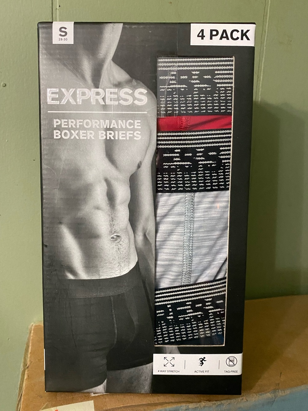 NWT Express Men’s 4-Pack Fly Front Boxer Briefs size Small